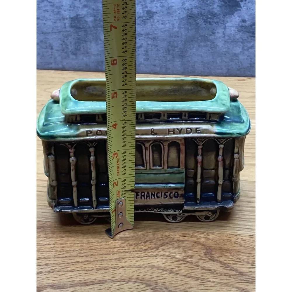 Vintage San Francisco Trolley Car Planter‎ Powell Hyde Street California